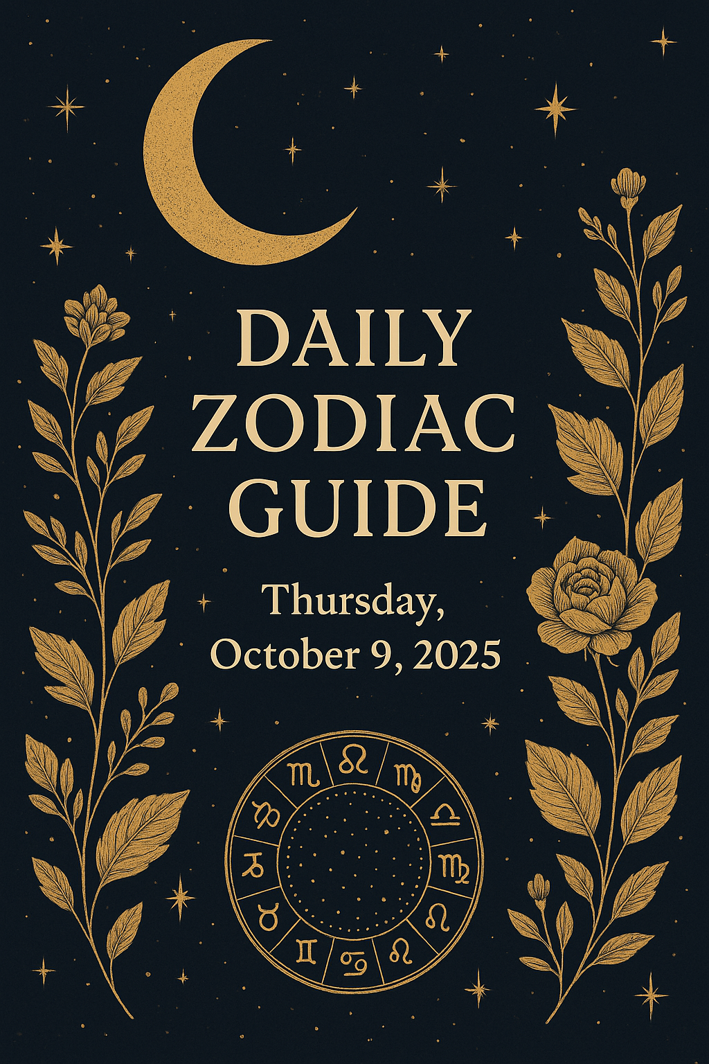 Daily Zodiac Guide — Thursday, October 9, 2025