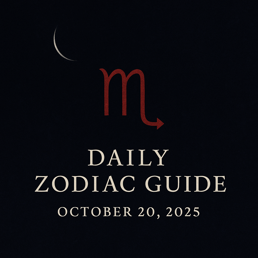 Daily Zodiac Guide — Monday, October 20, 2025